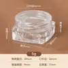 Botella de plástico transparente para crema, portátil, para viaje, para cosméticos, de PS, para prueba, redonda, para crema