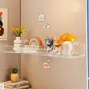 Estante de pared sin taladro para organizar y almacenar artículos en dormitorios, almacenamiento junto a la cama, organizador acrílico de libros y papelería para estudiantes