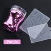 Sello metálico nuevo para uñas transfronterizo, color metálico, silicona de transferencia, sello grande, juego de herramientas rascador a juego