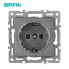 Tipo 82 UE Estándar Europeo Combinación de Funciones de Enchufe Interruptor Alemán Tipo C Europeo Panel de Carga Gris