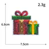 Serie Navideña Bordado de Lentejuelas de Colores Bordado por Computadora Papá Noel Muñeco de Nieve Árbol de Navidad Parche de Tela Bordada Exportación