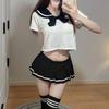 Sexy Underwear Mulheres Sexy Estilo Japonês Puro Estudante Vestido Saia plissada Saia Curta Uniforme Escola Uniforme Cosplay Uniforme Set