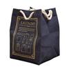 Bolsa de Armazenamento em Jeans Escuro Bolsa Tote de Viagem Alça de Corda de Algodão Impermeável Bolsa Grande de Compras Organizador de Roupas