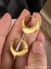 Brincos de lágrima em metal dourado e prateado fosco, fosco, francês, europeu e americano, design de nicho feminino, brincos de alta qualidade