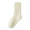 Calcetines Terry Zhuji para Hombres y Mujeres en Otoño e Invierno Forrados de Felpa y Espesados Calcetines Cálidos de Media Pantorrilla Calcetines Terry para Dormir Medias Gruesas de Invierno