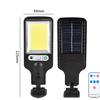 Nova luz de rua solar transfronteiriça luz de jardim de indução de corpo humano com controle remoto LED luz de parede ao ar livre à prova d'água luz de jardim