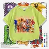 Camiseta Infantil de Manga Curta Tema Restaurante da Suzi Verão Homem Melancia Desenho Animado Meninos Top 100% Algodão
