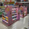 Armários de Ilha Personalizados, Expositores de Doces para Supermercados, Prateleiras Promocionais para Lojas de Conveniência de Lanches, Expositores de Doces para Venda Transfronteiriça