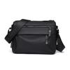 Bolsa de Mensajero Transfronteriza de Cuero para Hombre con Película, Doble Cremallera, Gran Capacidad, para Viajes Diarios, Bolso de Hombro Cruzado para Hombre, Bolsa de Ciclismo