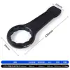 Llave de impacto de alta resistencia negra con mango recto, de una cabeza, llave de flor de ciruelo grande, 65 engrosada, 36 impacto de martillo, 38 impacto, 90 tamaño grande, 95