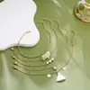 Europa y Estados Unidos joyería transfronteriza de oro de 14 quilates perla de imitación pulsera multicapa de 4 piezas traje de joyería con incrustaciones de piedra natural venta al por mayor