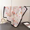 Pañuelo Cuadrado Estampado de Seda Artificial Fresco y Dulce, Chal, Bufanda de Cuello, Corbata de Cuello de Alta Gama, Pañuelo Cuadrado Pequeño, Pañuelo para la Cabeza, Pañuelo de Seda, Bufanda para Mujer