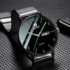 Reloj de Cuarzo Djijie Silencioso Moderno Luminoso Versión Coreana Doble Calendario para Hombres, Adecuado para Estudiantes y Estudiantes de Secundaria