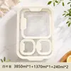 Recipiente de armazenamento de alimentos de vidro borossilicato de alta qualidade, hermético, quadrado e retangular, lancheira transparente, pote para armazenamento na geladeira, adequado para piqueniques e armazenamento de frutas