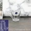 Taza de café de cristal Langxu taza pequeña té perfumado té taza de té taza de desayuno calcomanías de alta temperatura flor horneada taza de leche agua