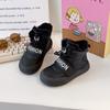 Botas de neve para meninas 2024 novo inverno infantil sapatos grandes de algodão forrados com fleece espessados botas para meninos impermeável antiderrapante bebê