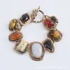 Pulseiras Populares de Grandes Marcas Europeias e Americanas, Pulseiras Geométricas de Metal e Pedra Personalizadas da Moda, Venda Direta de Fabricantes Atacadistas