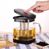 Tetera de Vidrio Personalizada Juego de Té Tetera de Vidrio de Alto Borosilicato Colador de Té Cafetera Resistente al Calor Antiescarcha Taza de Separación de Agua para Té