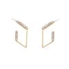 Brincos de Diamante Temperamento Agulha de Prata S925 Moda Celebridade da Internet Feminina Geométrico Versátil Caixa Tiantai Shangpin Brincos 148