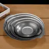 Olla Seca de Acero Inoxidable Retro con Doble Asa Sartén Venta al por Mayor Transfronteriza Olla Caliente Picante Sartén Plana para Langosta Recipiente para Pescado encurtido Logo Personalizado