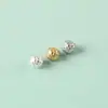 Prata Esterlina S925 Zircônia Micro-Cravejada Espaçador DIY Pulseira de Corda Artesanal Colar Material com Contas Acessórios de Joia