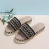 Estilo nacional europeo y americano Comercio exterior talla grande para mujer suela gruesa boca de pez cuerda de cáñamo color caramelo zapatillas 2023 nuevos fabricantes al por mayor