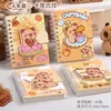 Cuaderno de Bolsillo con Cinta Mágica Portátil Cuaderno Espiral de Dibujos Animados Cuaderno Pequeño para Estudiantes de Primaria Portátil para Llevar Cuaderno para Notas de Tareas