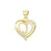 Collar Popular de Venta Caliente Transfronterizo de Cobre Chapado en Oro Real de 18K con 26 Letras Inglesas y Colgante de Corazón con Diamante Venta al por Mayor
