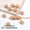 Cuentas redondas de colores, accesorios de joyería DIY, cuentas sueltas hechas a mano, arcoíris, color crema, 10 mm, accesorios para pulseras y collares.