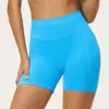 Shorts de yoga seamless de cintura alta cruzada Lycra levantamiento de glúteos realce de cadera pantalones de yoga para exteriores fitness deportivos para mujer 5112