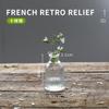 Mini Vaso Pequeno de Vidro Embossado Estilo Francês Estilo Ins Transparente Vaso de Flores Hidropônicas Enfeites Decorativos de Mesa