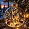 Adorno de Diorama Navideño Portátil de Nuevo Diseño Lindo de Amazon Decoración de Bola de Navidad