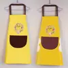 Delantal de Cocina Impermeable y a Prueba de Aceite con Dibujos Animados para Hombres y Mujeres, Ropa de Trabajo, Delantal Limpiable a Mano, Modelo de Pareja Anti-Manchas de Aceite