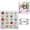 Zhengxiang Transfronteiriço 2023 Adesivos para Nail Art Embossados 5D Desenho Animado Cyber Vermelho Amor DIY Adesivos de Unha Infantis Personalizados Atacado