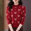 Nuevo Suéter de Punto Grueso Talla Plus Otoño/Invierno 2026 Top de Manga Larga con Cuello Semi Alto Pulóver Camiseta Térmica Base para Mujer