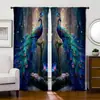 Cortinas Criativas de Verão Transfronteiriças com Estampa de Linhas do Mar, Conchas e Corais para Decoração de Ambiente de Sala de Estar e Quarto