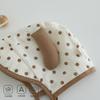 Touca de Bebê Super Fofa com Bolinhas Desenho Animado Chapéu de Aba Larga para Bebês Meninas Touca Quente de Camada Dupla Protege-Orelhas para Primavera e Outono