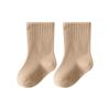Calcetines para Bebé 2026 Invierno Nuevos Engrosados Cálidos Color Sólido Borde Suelto Sin Costuras Para Niños y Niñas Calcetines de Algodón de Caña Media