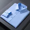 Liquidación de Primavera y Otoño Camisas Azules para Padrinos de Boda Ropa Formal de Negocios para Hombre Camisas Profesionales de Oficina Ropa de Trabajo de Manga Larga