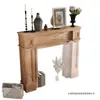 Gabinete decorativo de chimenea de madera maciza vintage estilo francés, repisa de chimenea falsa blanca y negra europea y americana, accesorio para fotografía de casa de huéspedes
