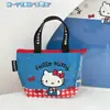 Bolsa Tejida Mini Auténtica Serie Familiar Sanrio Bolsa de Compras Mini Hello Kitty Bolso Colgante Bolsa Pequeña