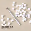 Bolígrafo de Algodón para Dar Golpecitos de Tofu para Arte de Uñas, Herramienta de Difuminado para Salones de Uñas, Caja de Almacenamiento de Esponja para Gradientes Que No Deja Residuos