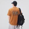Camiseta Casual Masculina de Manga Curta 2025 Verão Nova Marca Americana de Moda Estampada com Letras Solta Tendência Camiseta Pesada para Homens