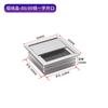 Caja cuadrada de roscado de aleación de aluminio y acero izquierda cubierta para la cara del escritorio de la computadora oculta con caja de cables con cepillo herrajes al por mayor