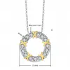 Colgante Rueda del Tiempo de Plata Esterlina S925 Moissanita Collar de Diamantes para Mujer Cadena Clavicular Cadena para el Cuello Taladro Sobreprobado Exclusivo Transfronterizo