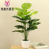Fabricante de Flores Artificiales Ficus Lyrata Realista Grande en Maceta, Pequeño Adorno Creativo para Interiores, Planta Verde Artificial Estilo Amazon