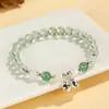 Pulsera de Perlas de Agua Dulce Cristal Rosa Mariposa con Cuentas para Mujer, Pulsera Única de Piedra de Uva Azetulita Amarilla al por Mayor