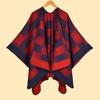 Comercio Exterior Venta al por Mayor Chal de Mujer Otoño e Invierno Clásico a Cuadros Jacquard Abertura Capa Cálida Transfronterizo Amazon Chales