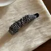 Presilha banana plissada estampa de leopardo com bolinhas vintage para mulheres, adequada para penteados presos na nuca, acessório de cabelo de design requintado versátil de nicho para mulheres