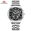 Reloj de pulsera de acero AliExpress transfronterizo, reloj impermeable para hombre, reloj con calendario, reloj de cuarzo simple para negocios, fábrica mayorista